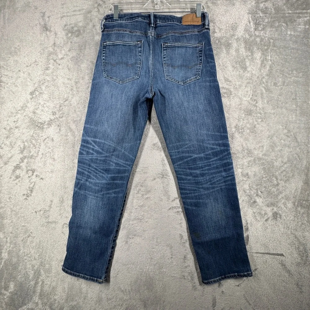 American Eagle Jeans Mens Athletic Straight‎ Airflex Temp Tech Blue Size 28x27